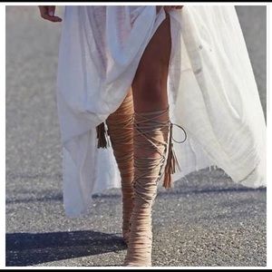 Size 8 Jeffrey Campbell tie up heals